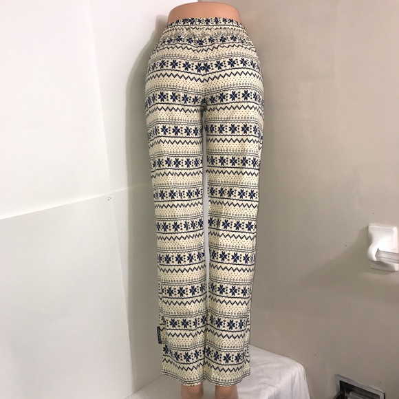 Jockey Snowflake Print Navy Silk Bow Pyjama Pant - Picture 4 of 9